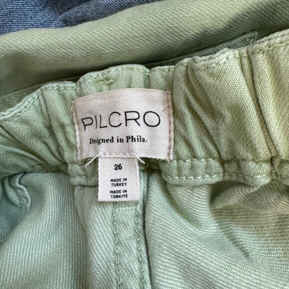 NEW ANTHROPOLOGIE PILCRO The Breaker Pull On Pants Jeans Sage Green Moss 26 - Picture 4 of 9